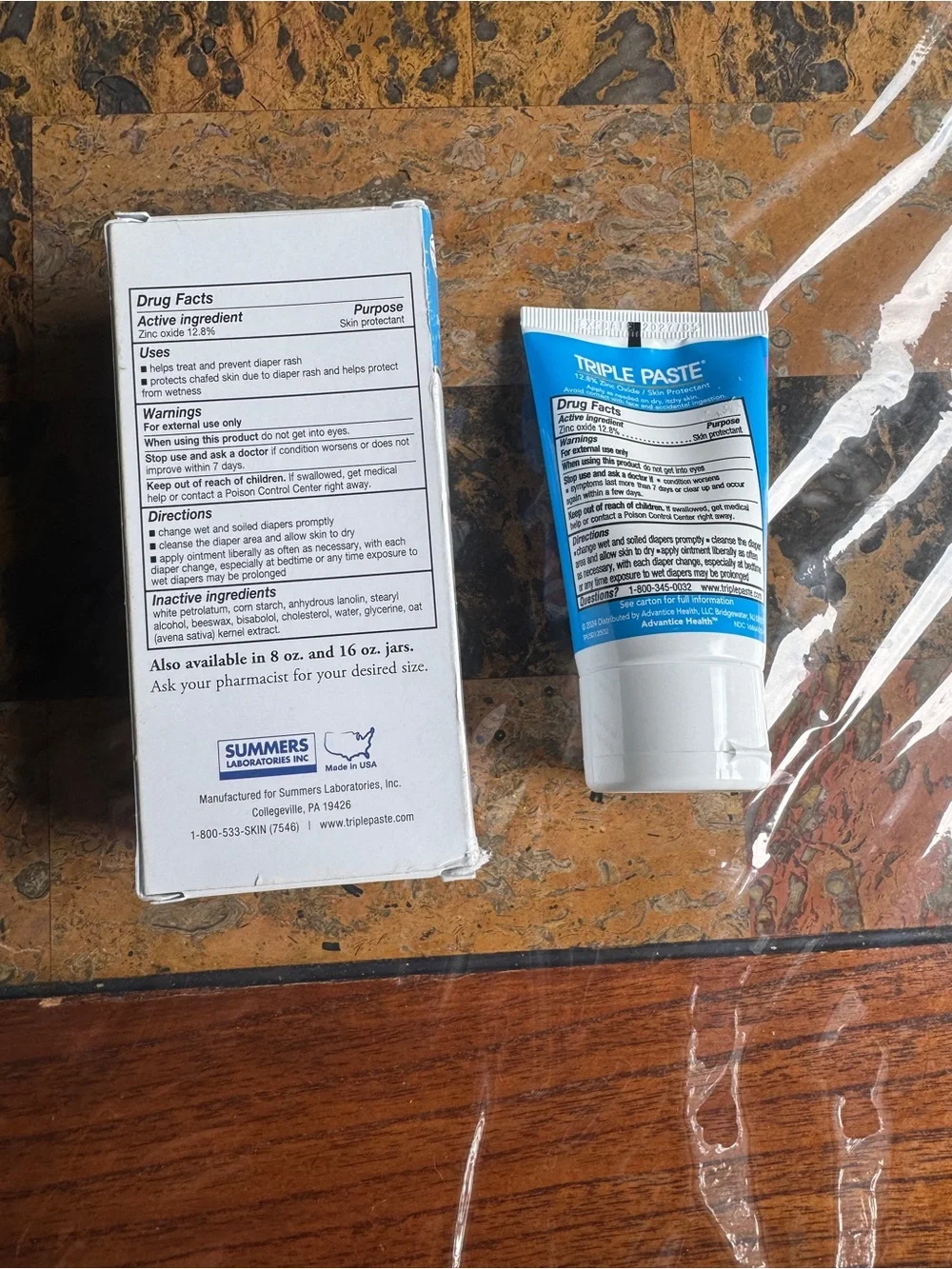 2 Triple Paste Rash Ointments 2oz